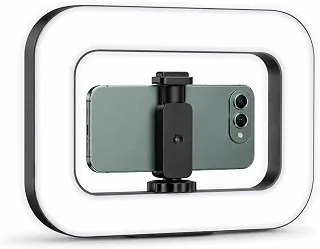 Luz de Preenchimento LED 20W USB-C com Suporte para Celular