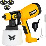 Pistola de Pintura Elétrica Fasterr FST054 550W HVLP | 3 Bicos Intercambiáveis, Controle de Vazão e Tanque 1400ml | Acabamento Profissional 220V