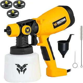 Pistola de Pintura Elétrica Fasterr FST054 550W HVLP | 3 Bicos Intercambiáveis, Controle de Vazão e Tanque 1400ml | Acabamento Profissional 220V