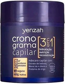 Yenzah - YENZAH - CRONOGRAMA CAPILAR 3 EM 1 - MÁSCARA