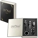 Kit Para Vinho Livro Preto 5PÇS