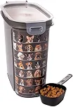 Porta Ração Alto com Tampa Hermética e Dosador 4 L Cachorros Plasútil