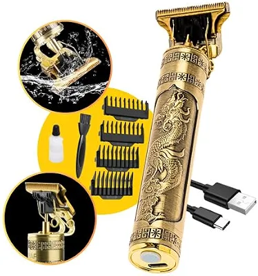 Maquina de Cortar Cabelo Profissional, Maquina de Barbear Acabamento Aparador de Pelos Pezinho, Elétrica, Sem Fio, Bateria Longa e Recarregavel UTBRX