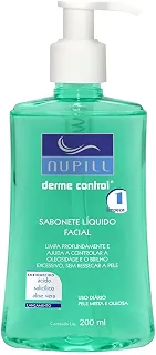 Sabonete Facial Líquido Nupill Derme Control, Verde, 200ml