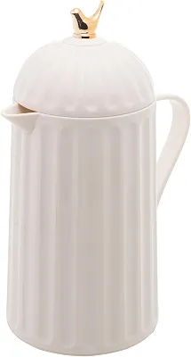 WOLFF Garrafa Térmica de Plástico Bird Branca 600ml - Enxoval - Organização - Decoração - Cozinha - Mesa Posta - Utilidades Domésticas - Perfeita Para Café e Chá