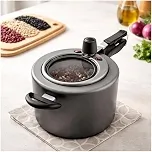 Panela de Pressão com Visor Superior, Alumínio Antiaderente, 120mm, 2 Válvulas de Segurança