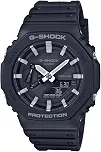 Relógio masculino GA-2100-1AER G-Shock Carbon Core Octagon Series – preto, preto, pulseira., Preto, one size fits all, Alça.