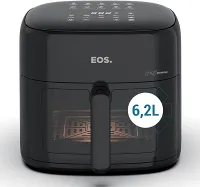 Fritadeira Sem Óleo Air Fryer Eos Chef Gourmet 6.2 Litros Compacta Digital Preto Eaf60p 220v