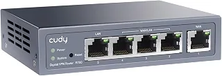 Cudy Novo Roteador Gigabit Multi-Wan Vpn, Até 4 Portas Gigabit Wan, Roteador Smb, Balanceamento de Carga, Proteção Contra Raios, Roteador Pptp L2Tp Wireguard Openvpn Ipsec Vpn