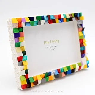 Porta-retrato criativo colorido DIY de 15,2 cm – mesa e parede
