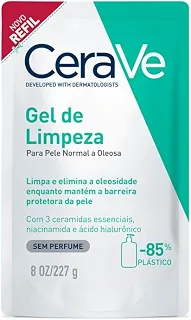 CeraVe, Gel de Limpeza Facial para pele oleosa, com Ácido Hialurônico e Niacinamida