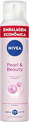 NIVEA Desodorante Aerossol Pearl & Beauty 200ml - Proteção por 72h para axilas mais suaves e bonitas
