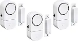 Kit 3 Alarme Sonoro P/ Portas e Janelas, Sem Fio + Bateria Branco