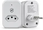 Gshield Protetor contra Surtos Elétricos Anti-Raio de até 1,2 kA Dual Shock com Tecnologia DPS, Fabricado em PC antichamas, Bivolt 10A e LED indicativo, Branco