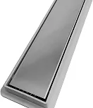 Ralo Linear 5x50cm em Inox com Tampa Oculta + Caixa Coletora Cinza e Tela Protetora