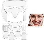 Kit 16 Adesivos Rejuderme de Silicone Anti-Rugas Reutilizáveis para Rosto, Testa, Olhos e Pescoço – Suaviza Linhas de Expressão, Hidrata, Estimula Colágeno e Proporciona Efeito Lifting Natural em Todos os Tipos de Pele