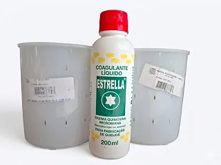 2 Formas Para Queijo 500g + 1 Coalho Liquido Estrela 200ml