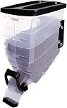 Genérico Dispenser de Ração para Parede, 40 Litros, com Alavanca Dosadora, 67 x 60 x 23 cm, Ideal para Mercearias e Casas de Ração
