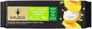 Kalassi Snack De Arroz Queijo E Cebola Sem Glúten Pacote 1 X 100G