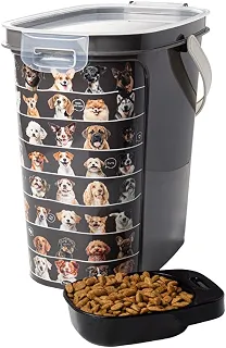 Plasútil Porta Ração com Tampa Hermética e Dosador 8,5 L Cachorro
