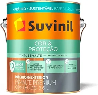 Tinta Suvinil Tintas para madeiras e metais esmalte brilhante seca rapido 3.6L - Branco - 53698421