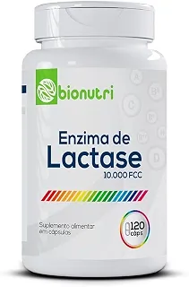 Enzima Lactase 10.000 Fcc 120 Cápsulas - Para Intolerância Lactose - Bionutri