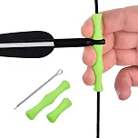YLS Protetor de dedo com arco e flecha para prática de tiro e prática de tiro e prática de tiro fácil instalação com pino, Verde