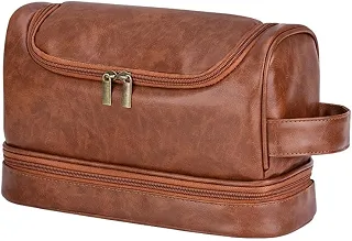 Necessaire Masculina Couro Impermeável Pendurar Organizadora Dupla
