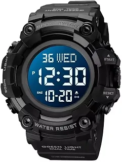 Relógio Masculino Sk 1968 Á Prova D'água 50m Digital Shock Esportivo Preto