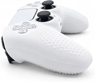 Capa Silicone Protetora Para Controle DualSense PS5 Branca Antiderrapante