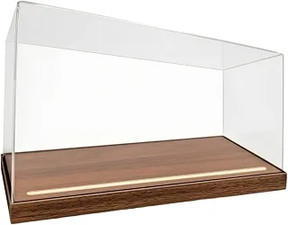 Vitrine Acrílico com Led Anti-Poeira Iluminado, Caixa Expositora com Base , para Escritório, Colecionadores , Acrílico Claro