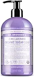 Dr. Bronner's Sabonete de açúcar orgânico, sabonete corporal de lavanda