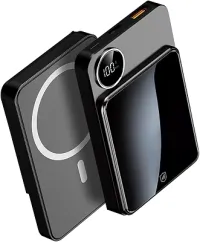 Gshield Carregador Portátil Wireless 10.000 mAh, Power Bank 18W Carregamento Rápido compatível com Magsafe, Magnético por Indução, TankSafe