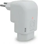Protetor de Surto Elétrico Plug DPS Qualitronix Classe 3, 10 Amperes, Bivolt, 2 Pinos - Proteção para Smart TV, Modem, Roteador e Notebook - Evita Queima por Picos de Energia e Raios - Branco