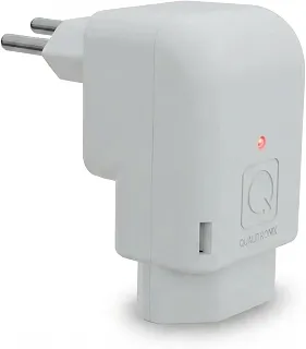 Protetor de Surto Elétrico Plug DPS Qualitronix Classe 3, 10 Amperes, Bivolt, 2 Pinos - Proteção para Smart TV, Modem, Roteador e Notebook - Evita Queima por Picos de Energia e Raios - Branco