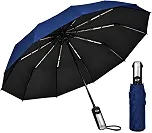 Guarda-Chuva Automático 10 Varetas Reforçado Dobrável Resistente ao Vento