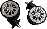 RODA DE UNIVERSAIS PARA MALA DE VIAGEM ROTACAO DE 360 GRAUS 8MM(PRETO 2 PECA= PAR)