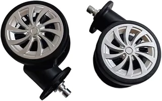 RODA DE UNIVERSAIS PARA MALA DE VIAGEM ROTACAO DE 360 GRAUS 8MM(PRETO 2 PECA= PAR)
