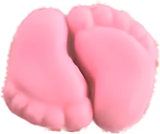 Kit Com 50 Pares De Pezinhos Sabonete Glicerinado Artesanal Para Lembrancinhas De Festas e Maternidade (50, Rose bebê)