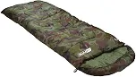 ntk, Saco de Dormir Tipo Sarcófago Viper, com Faixa de Temperatura entre 5°C à 12°C, com Capuz Incorporado e Bolsa de Transporte, Camuflado