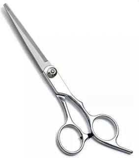 Tesoura de Corte de Cabelo Profissional 6 Polegadas Aço Inoxidável Para Barbearia e Uso Doméstico Cabelereiro e Barbeiro (Prata)