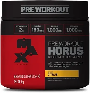 Suplemento Pré-Treino Max Titanium Hórus, Citrus, 300g