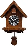 Relógio De Parede Cuco Chalé Rustico com pêndulo 53x30cm