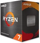 PROCESSADOR AMD RYZEN 7 5700X 3.4GHz (Turbo 4.6GHz) 36MB Cache AM4 100-100000926WOF, Cerâmica Cinza