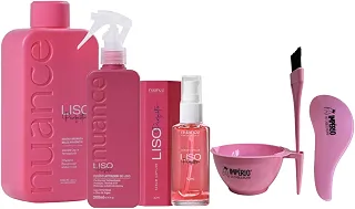 Kit Liso Perfeito Nuance Profissional Alisamento Capilar 3 Produtos