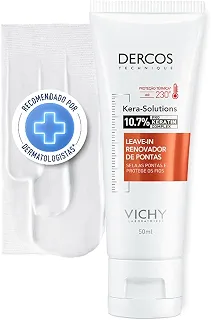 Vichy Dercos Kera Solutions, Leave-in Tratamento Renovador de Pontas para Cabelos Danificados, Ação Antifrizz, Antiumidade e Proteção Térmica até 230°C, Reduz Pontas Duplas e Danos, 50ml