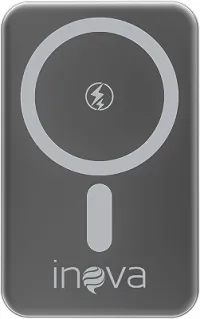Power Bank 10000mAh com Caregamento por inducǎo, Carregador Sem Fio Portátil Magnético com Cabo Tipo-C 20W PD Carregamento Rápido, Compativel com Celulares ioS e Android (Cinza, Amperes Horas, 10000)