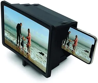 Amplificador de Tela 3D 8' para Celular com Lente de Aumento Portátil – Imagem Ampliada e Visual Confortável
