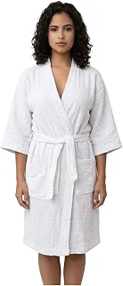 Roupão de Banho Atoalhado Luxo 100% Algodão M, G e GG Unisex - Cores Azul, Rosa, Branco, etc
