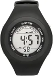 Relógio esportivo feminino com pulseira de TPU com cronógrafo digital à prova d'água